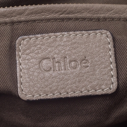 Pre Owned Chloe Beige Leather Large Marcie Satchel