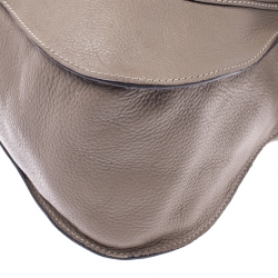 Pre Owned Chloe Beige Leather Large Marcie Satchel