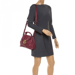 Pre Owned Chloe Burgundy Leather Elsie Top Handle Bag