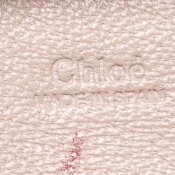 Pre Owned Chloe Burgundy/Peach Leather Elle Chain Clutch