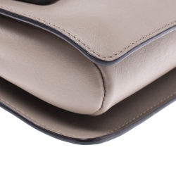 مملوكة مسبقًا Chloe Taupe Leather and Suede Small Faye Shoulder Bag