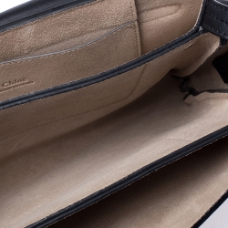 مملوكة مسبقًا حقيبة كتف كلوي فايه جلد ثعبان وجلد بيضاء / سوداء صغيرة