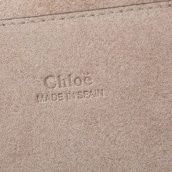 مملوكة مسبقًا حقيبة كتف كلوي فايه جلد ثعبان وجلد بيضاء / سوداء صغيرة