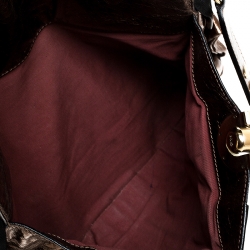 Pre Owned Chloe Metallic Bronze Leather Heloise Satchel