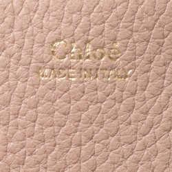 Pre Owned Chloe Nude Leather Medium Drew Shoulder Bag