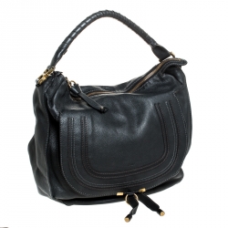 Pre Owned Chloe Black Leather Large Marcie Satchel