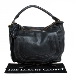 Pre Owned Chloe Black Leather Large Marcie Satchel