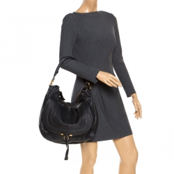 Pre Owned Chloe Black Leather Large Marcie Satchel