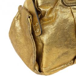 مملوكة مسبقًا Chloe Metallic Gold Leather Heloise Tote