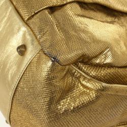 مملوكة مسبقًا Chloe Metallic Gold Leather Heloise Tote