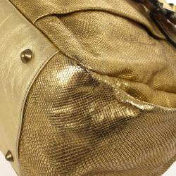 مملوكة مسبقًا Chloe Metallic Gold Leather Heloise Tote