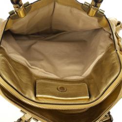 مملوكة مسبقًا Chloe Metallic Gold Leather Heloise Tote