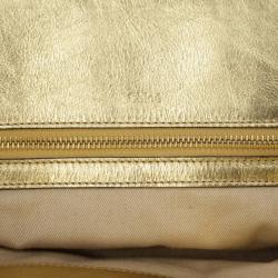مملوكة مسبقًا Chloe Metallic Gold Leather Heloise Tote
