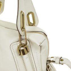 مملوكة مسبقًا Chloe White Leather Small Paraty Tote