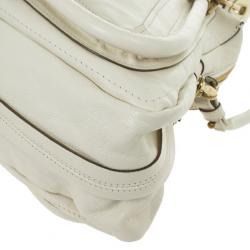 مملوكة مسبقًا Chloe White Leather Small Paraty Tote