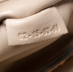 Pre Owned حقيبة كتف كلوي درو جلد ثعبان بيج صغيرة 