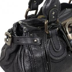 Pre Owned Chloe Grey Metallic Paddington Satchel