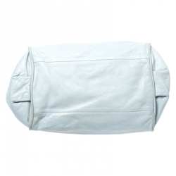 Pre Owned Chloe Sky Blue/Beige Leather Ethel Satchel