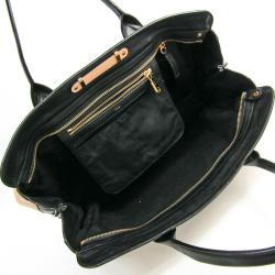 Pre Owned Chloe Ivory/Black Leather Alice Satchel