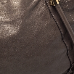 مملوكة مسبقًا Chloe Olive Green Leather Large Paraty Shopper Tote