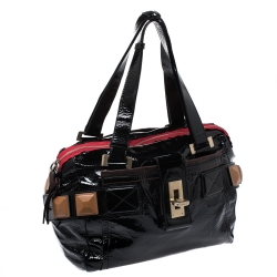 Pre Owned Chloe Black Patent Leather Audra Satchel