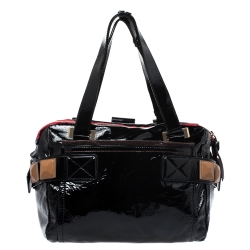 Pre Owned Chloe Black Patent Leather Audra Satchel
