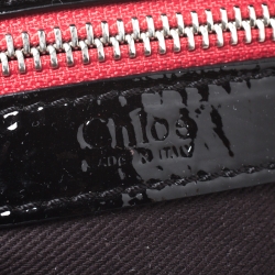 Pre Owned Chloe Black Patent Leather Audra Satchel