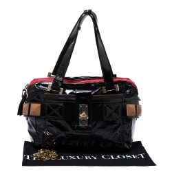 Pre Owned Chloe Black Patent Leather Audra Satchel