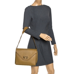 مملوكة مسبقًا حقيبة كتف كلوي سالي جلد ثعبان ثنائية اللون متوسطة