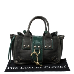 Pre Owned Chloe Olive Green Leather Satchel