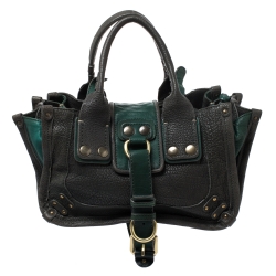 Pre Owned Chloe Olive Green Leather Satchel