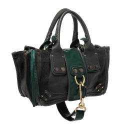 Pre Owned Chloe Olive Green Leather Satchel
