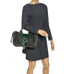 Pre Owned Chloe Olive Green Leather Satchel