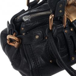 Pre Owned Chloe Black Mini Paddington Bag
