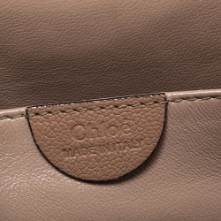 Pre Owned Chloe Beige Leather Medium Elsie Shoulder Bag