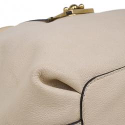 Pre Owned Chloe Beige Leather Elsie Medium Shoulder Bag