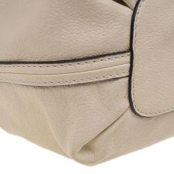 Pre Owned Chloe Beige Leather Elsie Medium Shoulder Bag