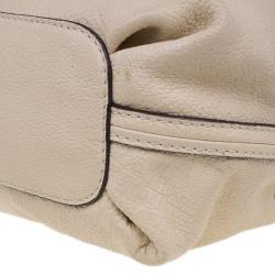 Pre Owned Chloe Beige Leather Elsie Medium Shoulder Bag