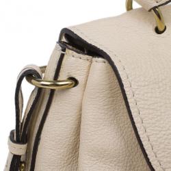 Pre Owned Chloe Beige Leather Elsie Medium Shoulder Bag