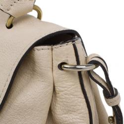 Pre Owned Chloe Beige Leather Elsie Medium Shoulder Bag