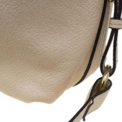 Pre Owned Chloe Beige Leather Elsie Medium Shoulder Bag