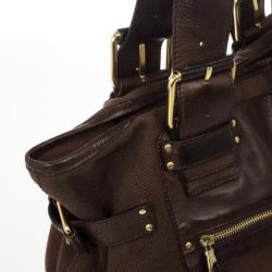 Pre Owned Chloe Brown Medium Canvas Tote