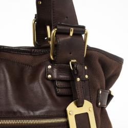 Pre Owned Chloe Brown Medium Canvas Tote
