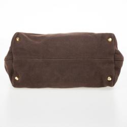 Pre Owned Chloe Brown Medium Canvas Tote