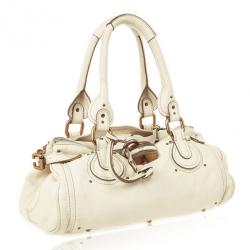 مملوكة مسبقًا Chloe Cream Leather Paddington Satchel