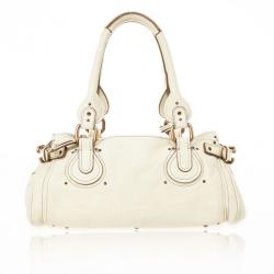 مملوكة مسبقًا Chloe Cream Leather Paddington Satchel