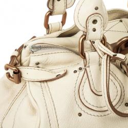 مملوكة مسبقًا Chloe Cream Leather Paddington Satchel