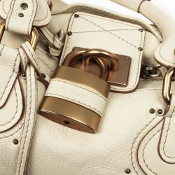 مملوكة مسبقًا Chloe Cream Leather Paddington Satchel