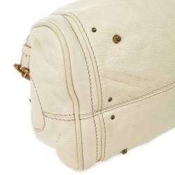 مملوكة مسبقًا Chloe Cream Leather Paddington Satchel
