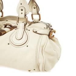 مملوكة مسبقًا Chloe Cream Leather Paddington Satchel